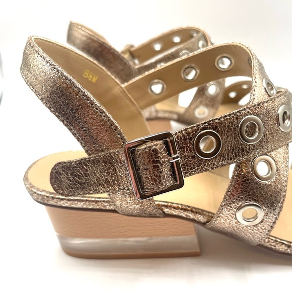 Vaneli Metallic Strappy Sandals. Size 8.5. Block Heel. - Picture 5 of 14